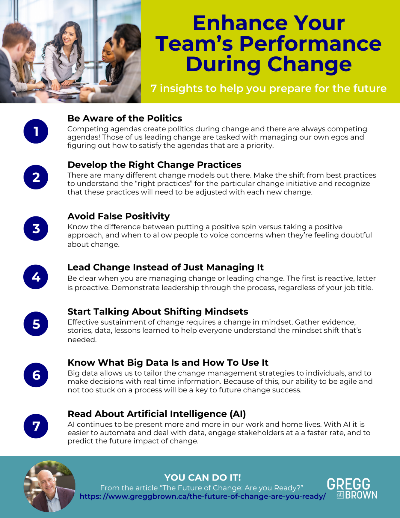 Changing Performance Against Enhance Your Team's Performance During Change - Gregg Brown