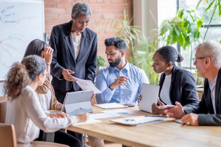 diverse group at a business meeting